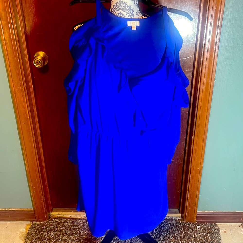 Women electric blue dress